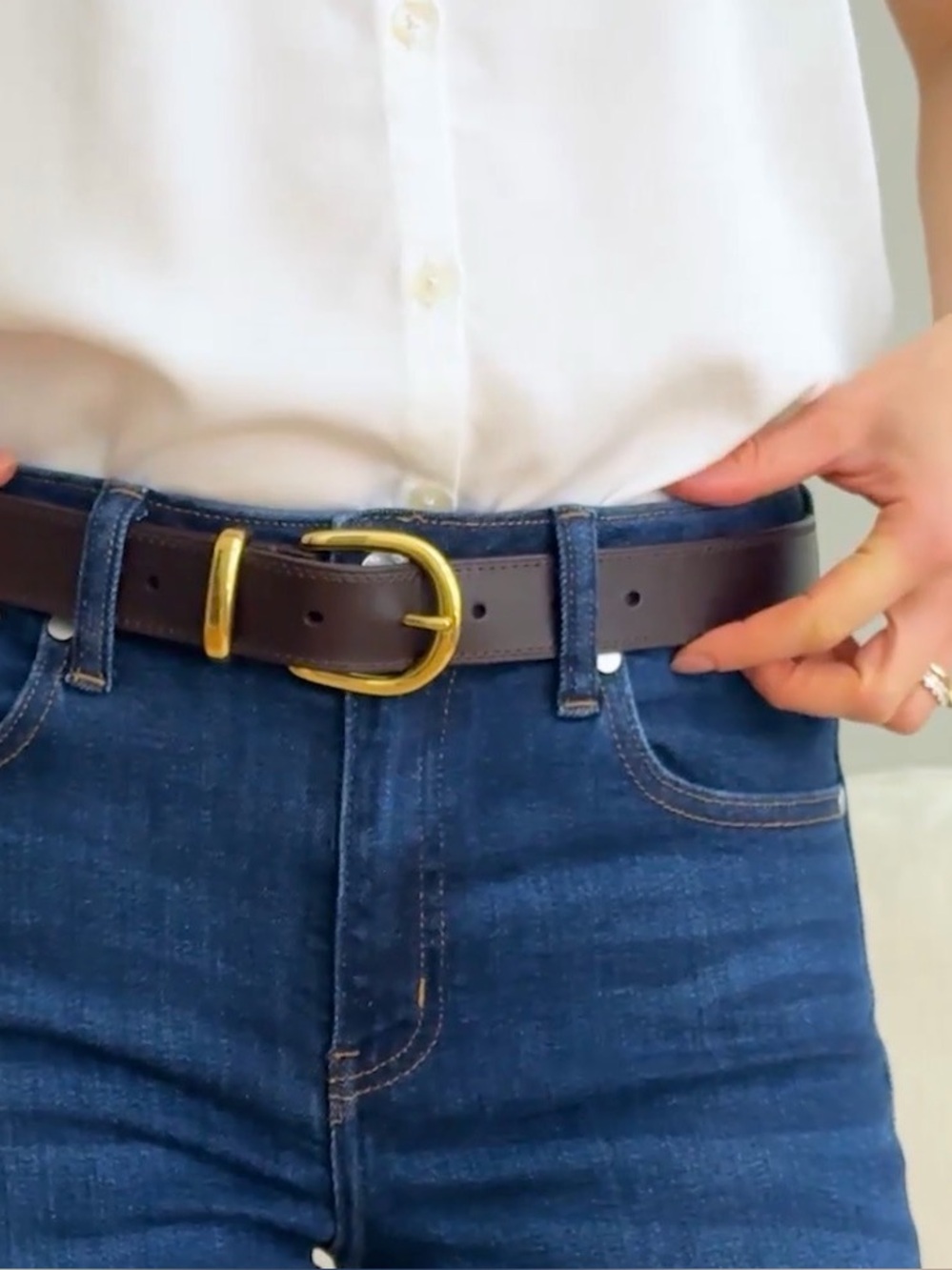 Quince Allegra European Leather Belt XS
